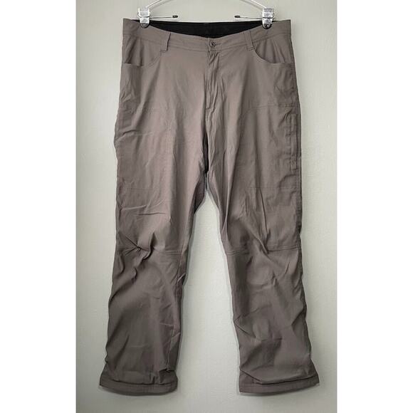 Eddie Bauer Mens Size 36X30 Gray Nylon Fleece Lined Pants Actual 38X29 Gorpcore